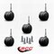 Service Caster 2'' Black Floor Safe Twin Wheel Casters 5/16 Grip Neck Stem, 5PK SCC-GN02S50-TPR-BLK-5 - alternate 2